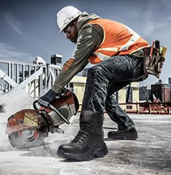 PPLNG men's high-top outdoor hiking boots, men's steel toe-cap safety boots, anti-puncture labor boots, co-workers work boots
PPLNG men's high-top outdoor hiking boots, men's steel toe-cap safety boots, anti-puncture labor boots, co-workers work boots