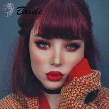 BRIDE Red Wigs For Women Bob Wig Cosplay Straight Synthetic Wig With Air Bangs Natural Hair Extension Rainbow Colors for Party
BRIDE Red Wigs For Women Bob Wig Cosplay Straight Synthetic Wig With Air Bangs Natural Hair Extension Rainbow Colors for Party