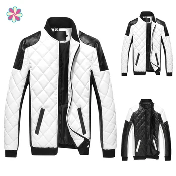 Men's Leather Jacket Jacket Slim Biker Motorcycle Warm Jacket Lingge W118 
Men's Leather Jacket Jacket Slim Biker Motorcycle Warm Jacket Lingge W118