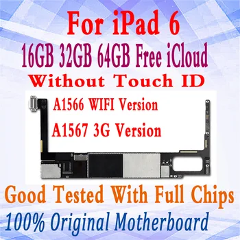 A1566 WIFI version A1567 Original Unlocked For iPad 6 Air 2 Motherboard Free iCloud Logic board Without Touch ID 3G & WIFI panel
A1566 WIFI version A1567 Original Unlocked For iPad 6 Air 2 Motherboard Free iCloud Logic board Without Touch ID 3G & WIFI panel