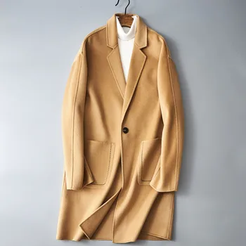 high quality woolen coat 2020 mid-length double-sided winter jacket men wool blends youth windbreaker mens overcoat Hot Sale
high quality woolen coat 2020 mid-length double-sided winter jacket men wool blends youth windbreaker mens overcoat Hot Sale