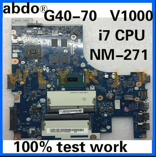 Abdo ACLU1/ACLU2 NM-A271 Suitable for Lenovo G40-70 V1000 notebook motherboard CPU i7 4500/4510 R5 M230 2G DDR3 100% test work | Компьютеры