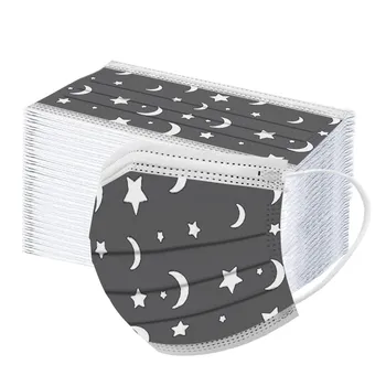 100pc Star Printed Mouth Face Three-layer Disposable Face Masks Non-woven Breathable Adult Mouth Caps Print Mask Mascarillas
100pc Star Printed Mouth Face Three-layer Disposable Face Masks Non-woven Breathable Adult Mouth Caps Print Mask Mascarillas