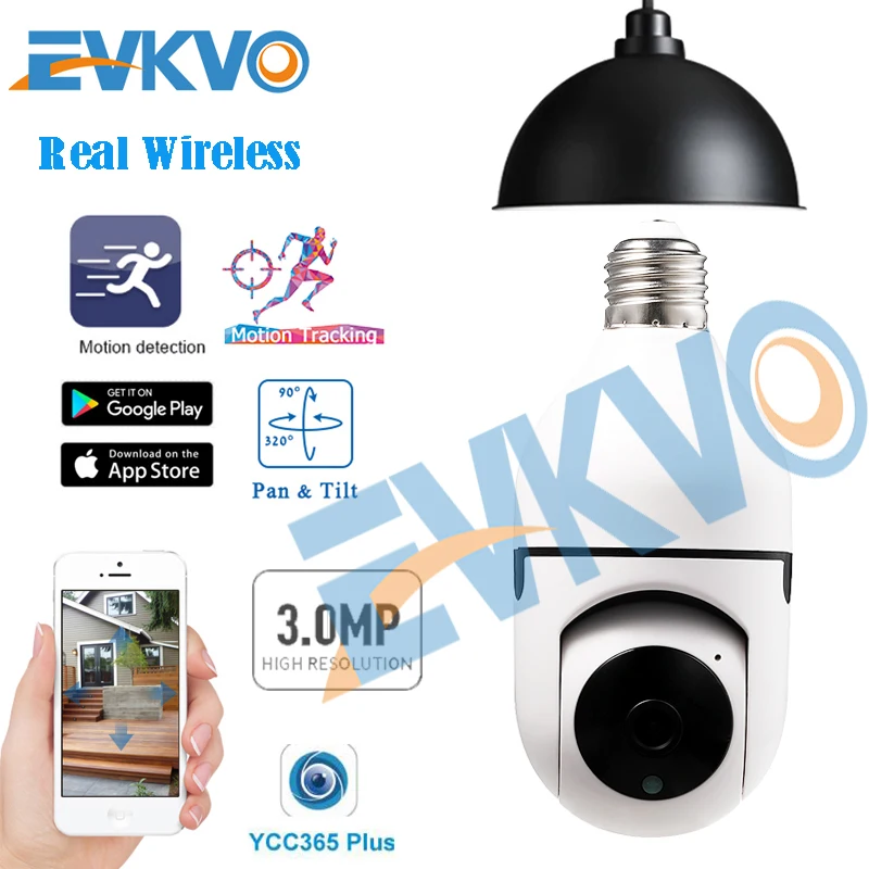 3MP 360 Degree Panoramic WiFi IP Camera Auto Tracking Night Vision Mini E27 Smart CCTV Camera Home Baby Pet Security Monitor
3MP 360 Degree Panoramic WiFi IP Camera Auto Tracking Night Vision Mini E27 Smart CCTV Camera Home Baby Pet Security Monitor