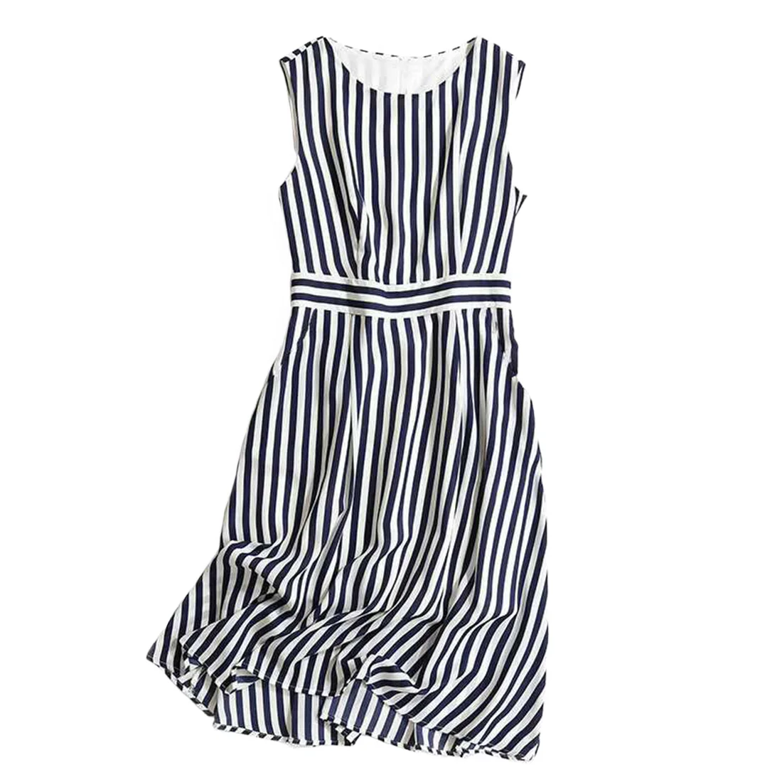 Sweet Striped Pattern Mid-calf Stylish Sleeveless Crew Neck Fashion Casual A Line Loose Women Dress Dating Polyester Simple
Sweet Striped Pattern Mid-calf Stylish Sleeveless Crew Neck Fashion Casual A Line Loose Women Dress Dating Polyester Simple