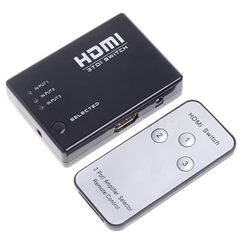 Mini 3 Port HDMI Switch Switcher Splitter 1080P HD Video + IR Remote 
Mini 3 Port HDMI Switch Switcher Splitter 1080P HD Video + IR Remote