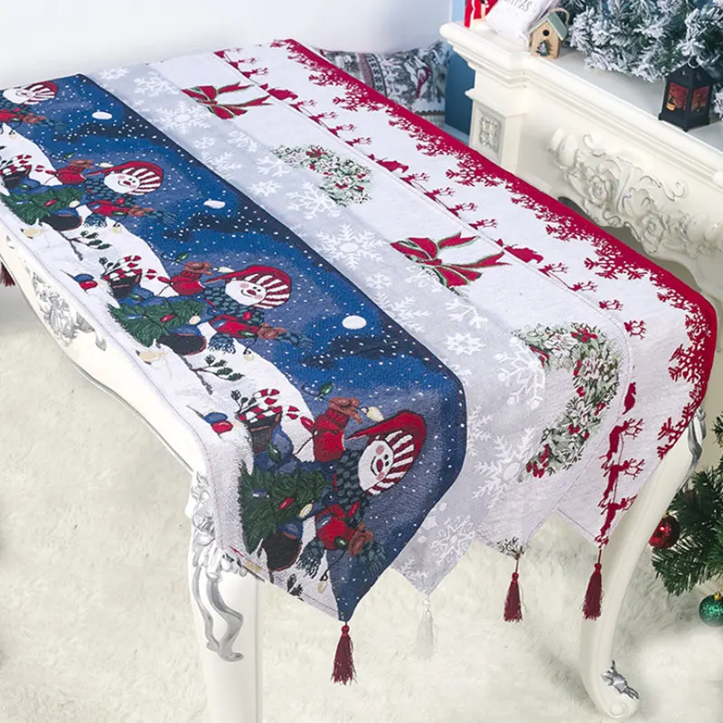 Elk Floral Snowflake Print Table Flag Christmas TableCloth Home Hotel Desktop Decoration
Elk Floral Snowflake Print Table Flag Christmas TableCloth Home Hotel Desktop Decoration