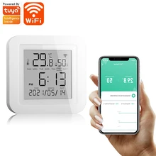 TY-197 Tuya Smart WiFi Temperature & Humidity Sensor Smart Home Security Wireless Detector Time Display Alexa Google Smart Life
TY-197 Tuya Smart WiFi Temperature & Humidity Sensor Smart Home Security Wireless Detector Time Display Alexa Google Smart Life