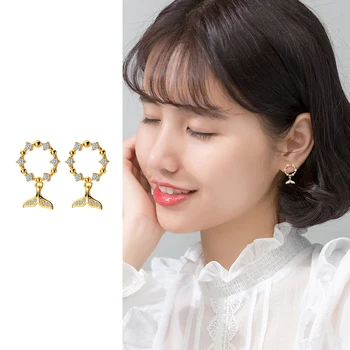 Mocanie 3 Color Beads Clear CZ Irregular Round Mermaid Tail Sterling Silver 925 Stud Earring for Women Korea Style Fine Jewelry
Mocanie 3 Color Beads Clear CZ Irregular Round Mermaid Tail Sterling Silver 925 Stud Earring for Women Korea Style Fine Jewelry