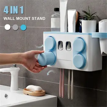 Toothbrush Holder Multifunctional Wall-Mounted Space-Saving Toothbrush and Toothpaste Squeezer Kit with Dustproof Cover
Toothbrush Holder Multifunctional Wall-Mounted Space-Saving Toothbrush and Toothpaste Squeezer Kit with Dustproof Cover