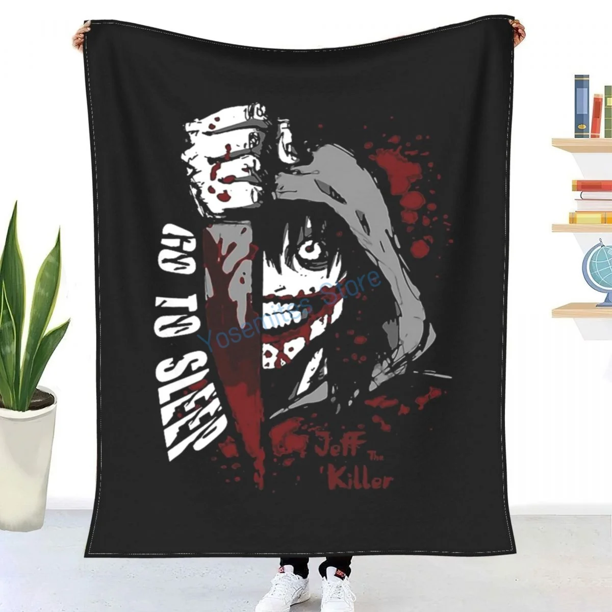 Jeff The Killer - Go To Sleep Throw Blanket Winter flannel bedspreads, bed sheets, blankets on cars and sofas, sofa covers
Jeff The Killer - Go To Sleep Throw Blanket Winter flannel bedspreads, bed sheets, blankets on cars and sofas, sofa covers
