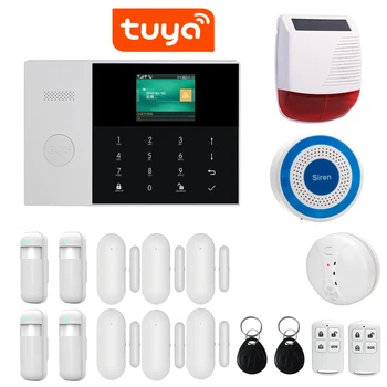 Tuya Smart life APP remote control Dual network Wireless WiFi GSM GPRS home Alarm system for smart Home Security
Tuya Smart life APP remote control Dual network Wireless WiFi GSM GPRS home Alarm system for smart Home Security