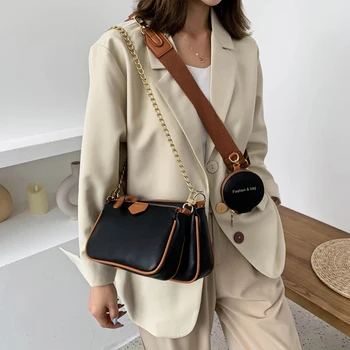 3pcs Set 2020 New High Quality Fashion Women Shoulder Tote Bags Armpit FemaleWide Strap Chain Messenger Bag Handbag
3pcs Set 2020 New High Quality Fashion Women Shoulder Tote Bags Armpit FemaleWide Strap Chain Messenger Bag Handbag