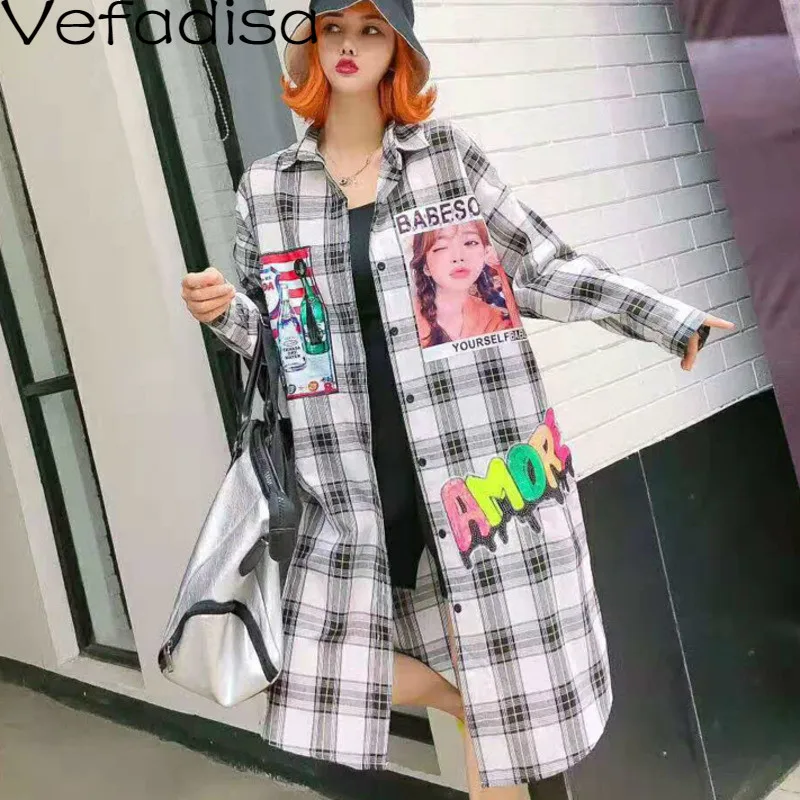 Vefadisa Autumn Woman Plaid Printed Blouse Full Sleeve Single Breasted Blouse Turn-down Collar Long Casual Blouse 2019 QYF164
Vefadisa Autumn Woman Plaid Printed Blouse Full Sleeve Single Breasted Blouse Turn-down Collar Long Casual Blouse 2019 QYF164