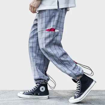 Sweatpants Plaid Print Pants Men Baggy Elastic Waist Drawstring Fashion Hip Hop Cargo Pants High Street Cool Streetwear
Sweatpants Plaid Print Pants Men Baggy Elastic Waist Drawstring Fashion Hip Hop Cargo Pants High Street Cool Streetwear