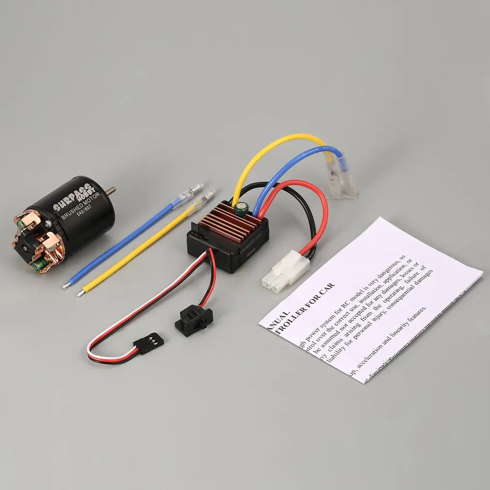 540 55T/80T Brushed Motor 60A ESC with 5V/2A Brushed ESC BEC for Axial SCX10 RC4WD D90 1/10 RC Crawler Off-road Climbing Car fz
540 55T/80T Brushed Motor 60A ESC with 5V/2A Brushed ESC BEC for Axial SCX10 RC4WD D90 1/10 RC Crawler Off-road Climbing Car fz