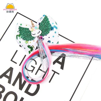 Girls Wig Braid Sequins Unicorn Colorful Wings Bow-knot Hairpin Baby Shining Bow Barrettes for Kids Headwear Hair Clips Pins
Girls Wig Braid Sequins Unicorn Colorful Wings Bow-knot Hairpin Baby Shining Bow Barrettes for Kids Headwear Hair Clips Pins