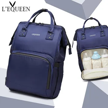 

Lequeen Mommy Backpacks Fashion Nappy Bags Diaper Backpack Mummy Large Volume Outdoor Travel Bags waterproof travel bag LPB01