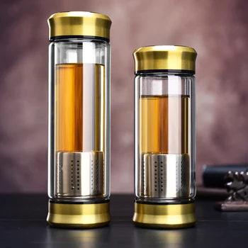 GUIBOBO Tea Filter Glass Bottle Handmade Borosilicate With Infuser Cup (300ml) Double-layer Heat Thermal Insulation NO020528857
GUIBOBO Tea Filter Glass Bottle Handmade Borosilicate With Infuser Cup (300ml) Double-layer Heat Thermal Insulation NO020528857