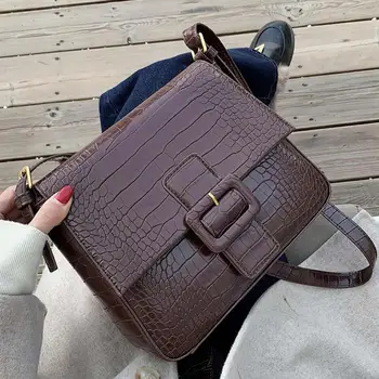 Retro Fashion Square Crossbody Bag 2020 New Quality Leather Women's Designer Handbag Crocodile Pattern Shoulder Messenger Bag
Retro Fashion Square Crossbody Bag 2020 New Quality Leather Women's Designer Handbag Crocodile Pattern Shoulder Messenger Bag