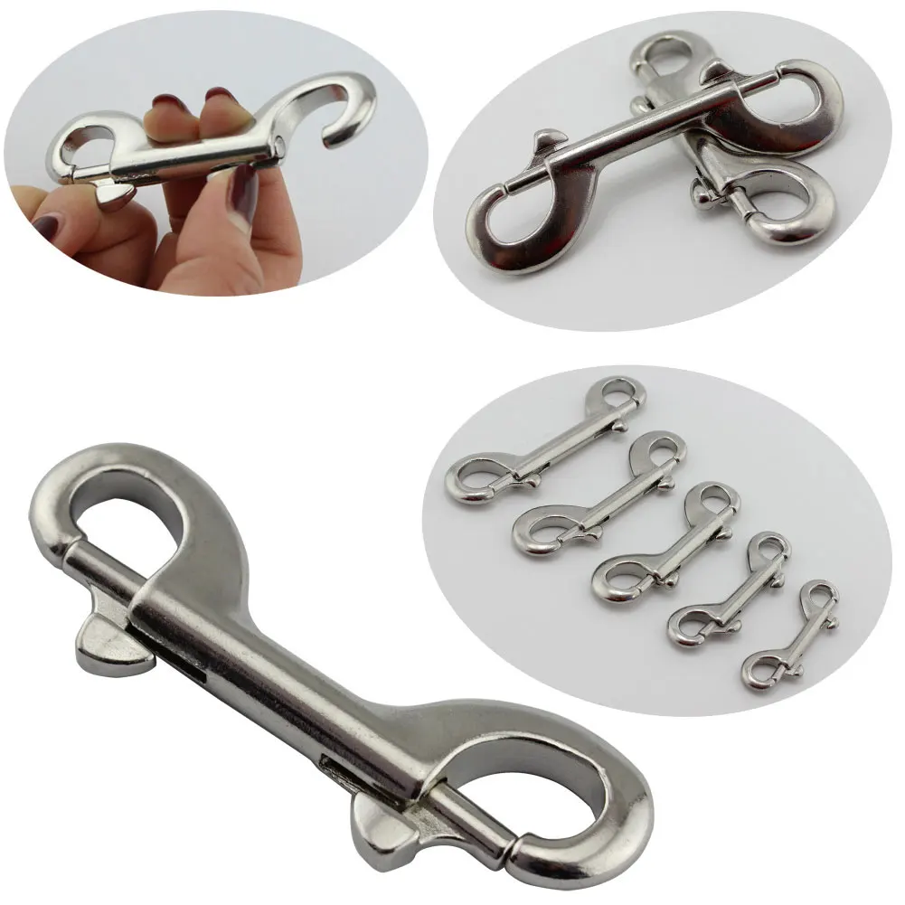 Diving Quick Release Spring Buckle Stainless Steel 316 Double Head Hook 90/100/115mm Accessoires Gereedschap dubbele haak
Diving Quick Release Spring Buckle Stainless Steel 316 Double Head Hook 90/100/115mm Accessoires Gereedschap dubbele haak