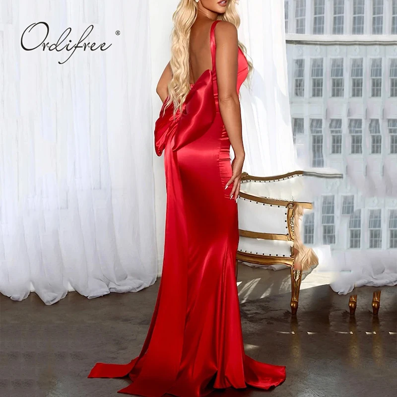 Ordifree 2022 Summer Women Long Party Dress Sexy Bodycon Sexy Backless Bow Satin Maxi Slip Dress
Ordifree 2022 Summer Women Long Party Dress Sexy Bodycon Sexy Backless Bow Satin Maxi Slip Dress