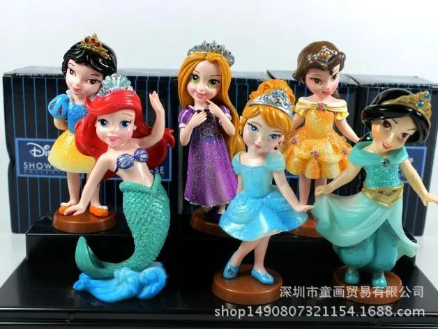 6 princess snow white mermaid long hair princess girl toy gift