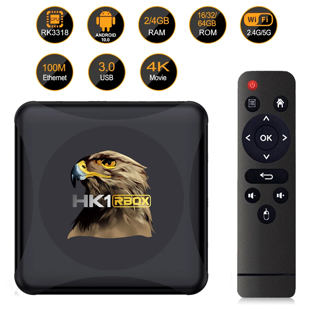 HK1 RBOX R1 mini TV Box Android 10 Smart Set top Box 4GB 64GB Rockchip RK3318 1080p Google Play Youtube HK1 BOX 4K Media Player
HK1 RBOX R1 mini TV Box Android 10 Smart Set top Box 4GB 64GB Rockchip RK3318 1080p Google Play Youtube HK1 BOX 4K Media Player
