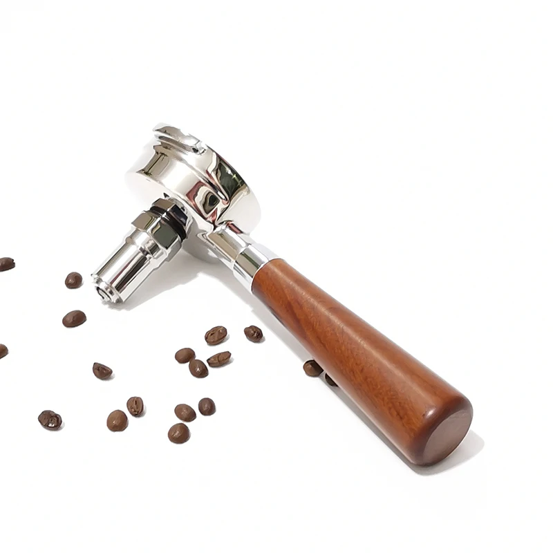 58mm Professional Bottomless Portafilter Stainless Steel Espresso Coffee Machine Wooden Handle Accessory
58mm Professional Bottomless Portafilter Stainless Steel Espresso Coffee Machine Wooden Handle Accessory