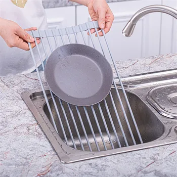 Drain Rack Silicone Foldable Dish Drainer Dryer Tray Large Sink Multifunction Tableware Bowl Drying Rack Kitchen Organizer
Drain Rack Silicone Foldable Dish Drainer Dryer Tray Large Sink Multifunction Tableware Bowl Drying Rack Kitchen Organizer