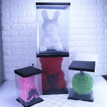 Hochzeit Dekoration Valentinstag Geschenk Seife Blume Polystyrol Styropor Schaum Weiß Hund Bär Kaninchen Für DIY Party Dekoration(China)