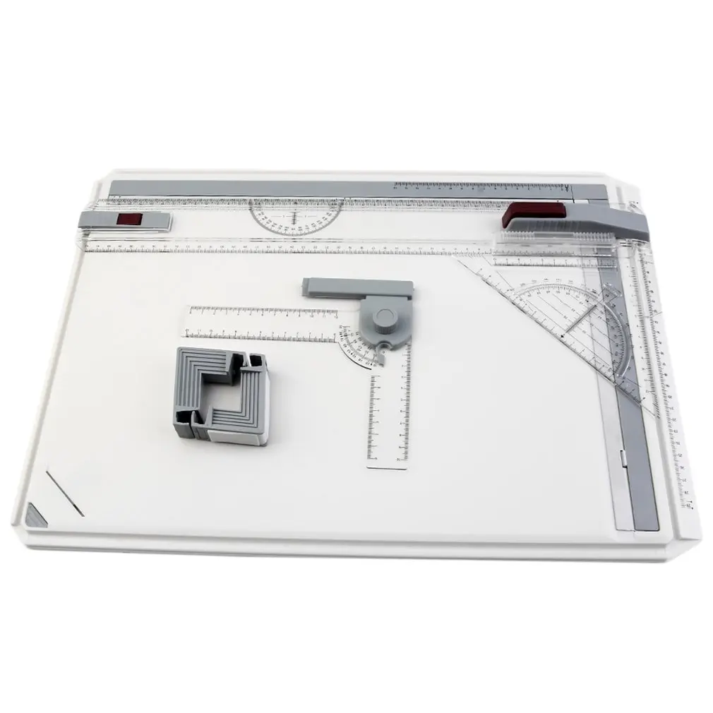 Portable A3 Drawing Board Draft Painting Board with Parallel Rulers Corner Clips Head-lock Adjustable Angle Art Draw Tools 
Portable A3 Drawing Board Draft Painting Board with Parallel Rulers Corner Clips Head-lock Adjustable Angle Art Draw Tools