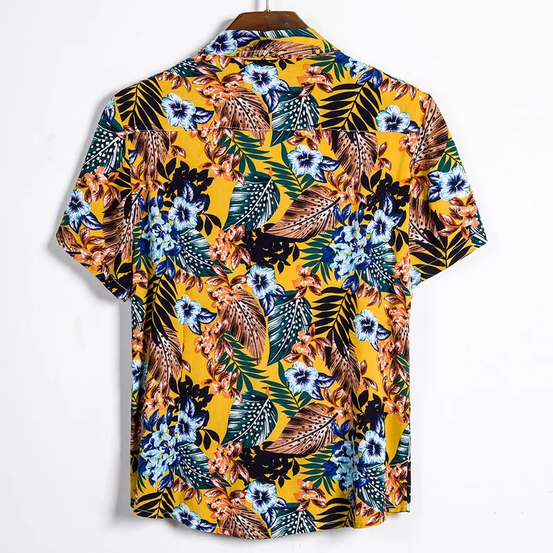 JODIMITTY 2020 качественная пляжная рубашка Harajuku Мужская гавайская с коротким рукавом