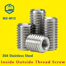Inside Outside Thread Adapter Screw Wire Thread Insert Sleeve Conversion Nut Coupler Convey M2/ M12 304 Stainless Steel
Inside Outside Thread Adapter Screw Wire Thread Insert Sleeve Conversion Nut Coupler Convey M2/ M12 304 Stainless Steel