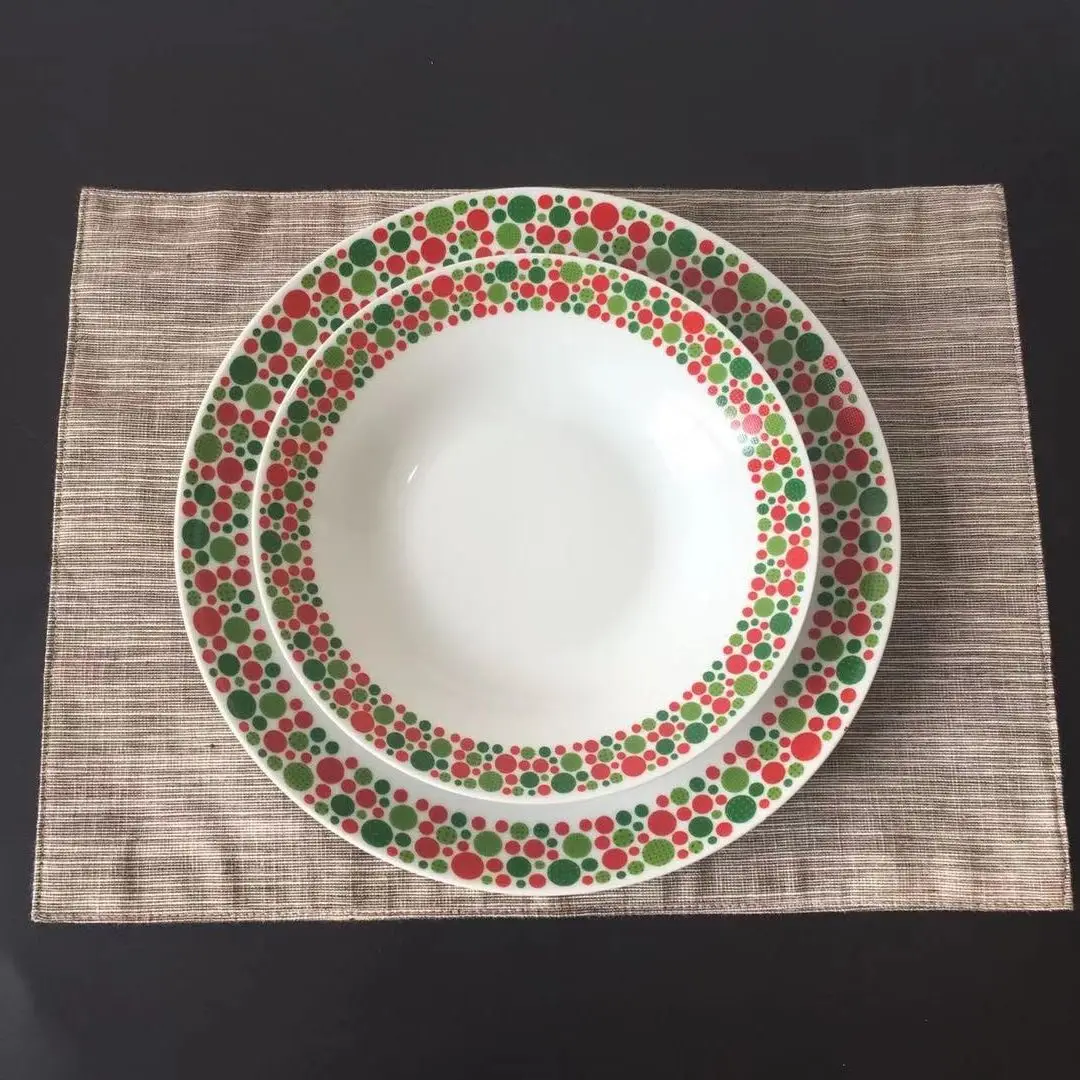 Christmas Tree Decorative Porcelain Dish Set Simplicity Steak Pasta Salad Dinner Tableware Red Green Dotted Ceramic Plate Set
Christmas Tree Decorative Porcelain Dish Set Simplicity Steak Pasta Salad Dinner Tableware Red Green Dotted Ceramic Plate Set