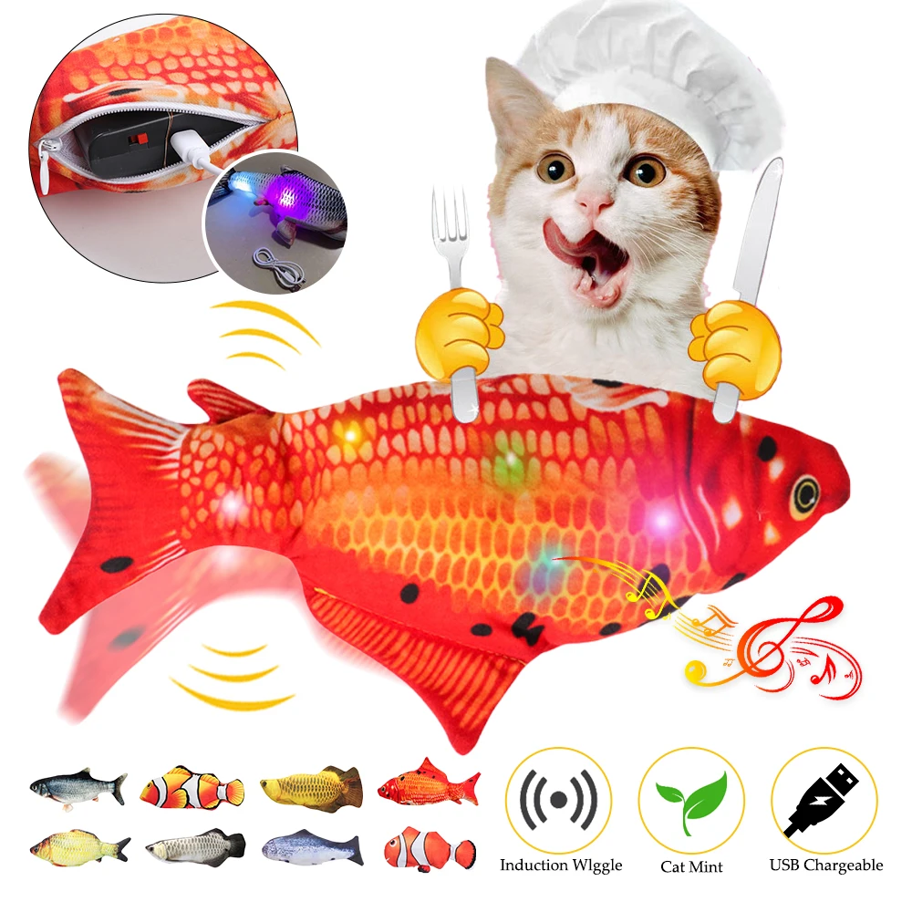 Pet Cat Fish Singing Light Toy 30CM USB Battery Charging Simulation Cat Toy Chewing Playing Fish Toy Biting Supplies Dropshiping
Pet Cat Fish Singing Light Toy 30CM USB Battery Charging Simulation Cat Toy Chewing Playing Fish Toy Biting Supplies Dropshiping