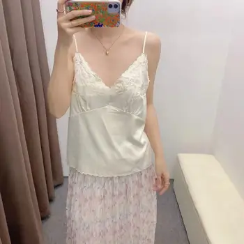 New Women Summer Embroidery Tops Pajama Casual Fashion thin strap Female Sexy Crop Top sleeveless Mujer Verano haut femme
New Women Summer Embroidery Tops Pajama Casual Fashion thin strap Female Sexy Crop Top sleeveless Mujer Verano haut femme