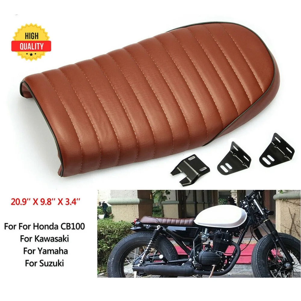 New Brown Black Motorcycle Hump Custom Flat Brat Tracker Retro Cafe Racer Seat Vintage Saddle for Honda Suzuki Yamaha
New Brown Black Motorcycle Hump Custom Flat Brat Tracker Retro Cafe Racer Seat Vintage Saddle for Honda Suzuki Yamaha