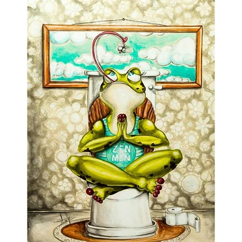 DIY Oil Painting By Numbers Toilet Frog Coloring By Numbers Animal Wall Art Canvas Picture Hand Painted Room Decoration Gift
DIY Oil Painting By Numbers Toilet Frog Coloring By Numbers Animal Wall Art Canvas Picture Hand Painted Room Decoration Gift