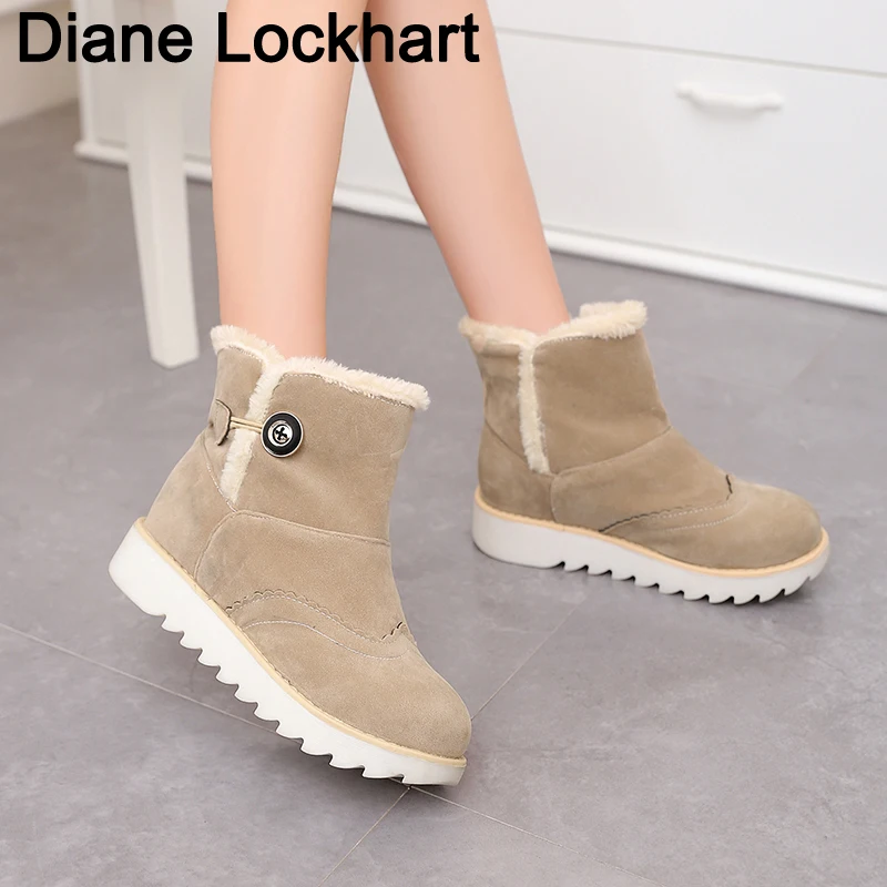 Large size Winter Flock Leather Warm Hot Snow Boots Women Ankle Plush Booties Female shoes Woman Footwear 2019 Botas Mujer 41 42
Large size Winter Flock Leather Warm Hot Snow Boots Women Ankle Plush Booties Female shoes Woman Footwear 2019 Botas Mujer 41 42
