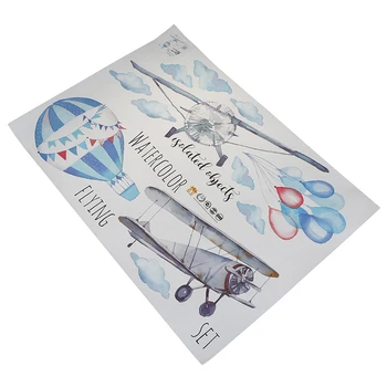 Watercolor Airplane Hot Air Balloon Wall Sticker Kids Baby Rooms Home Decoration PVC Mural Decals Nursery Stickers Wallpaper
Watercolor Airplane Hot Air Balloon Wall Sticker Kids Baby Rooms Home Decoration PVC Mural Decals Nursery Stickers Wallpaper