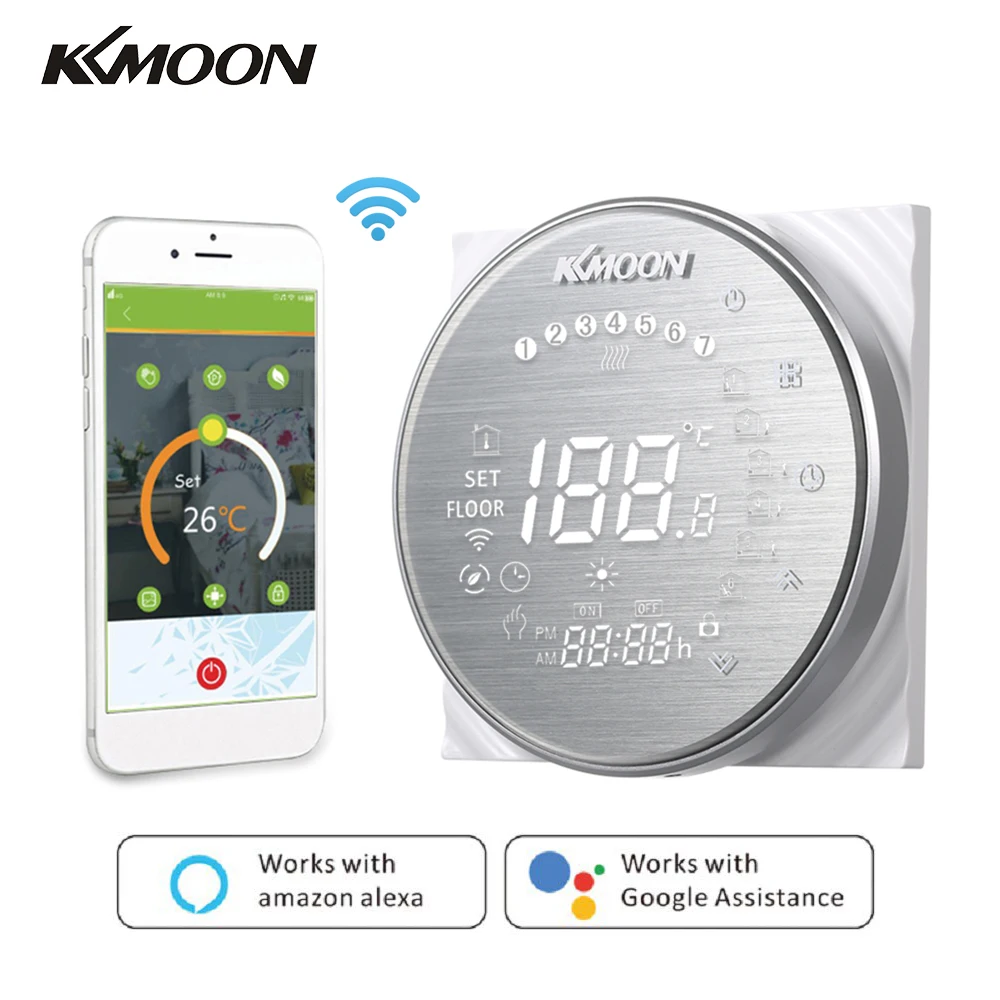 KKmoon Thermostats Digital Underfloor Thermostat for Electric Heating System Floor Air Sensor WiFi Voice Temperature Controller
KKmoon Thermostats Digital Underfloor Thermostat for Electric Heating System Floor Air Sensor WiFi Voice Temperature Controller