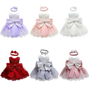Infant Girls Wedding Dresses Little Kids Girls Tutu Dress Bow Lace Floral Formal Party Ball Gown Summer Birthday Bapteme Costume
Infant Girls Wedding Dresses Little Kids Girls Tutu Dress Bow Lace Floral Formal Party Ball Gown Summer Birthday Bapteme Costume