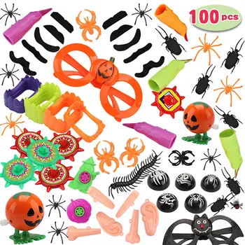 Besegad 100pcs Kids Halloween Including Fake Spider Vampire Teeth Glasses Wind-up for Party Favors Trick or Treating Supplies 
Besegad 100pcs Kids Halloween Including Fake Spider Vampire Teeth Glasses Wind-up for Party Favors Trick or Treating Supplies