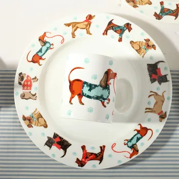 Cute cartoon Dog Bone China Food plate steak Round Creative Plate flat cake plate Dessert Plate Tray
Cute cartoon Dog Bone China Food plate steak Round Creative Plate flat cake plate Dessert Plate Tray