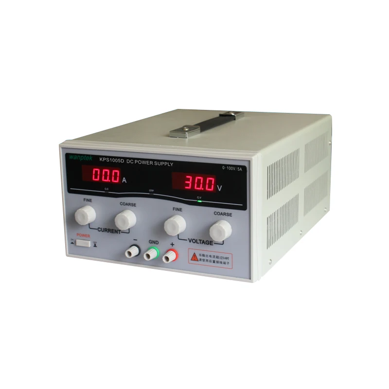KPS1005D High precision High Power Adjustable LED Dual Display Switching DC power supply 220V EU 100V/5A portable
KPS1005D High precision High Power Adjustable LED Dual Display Switching DC power supply 220V EU 100V/5A portable