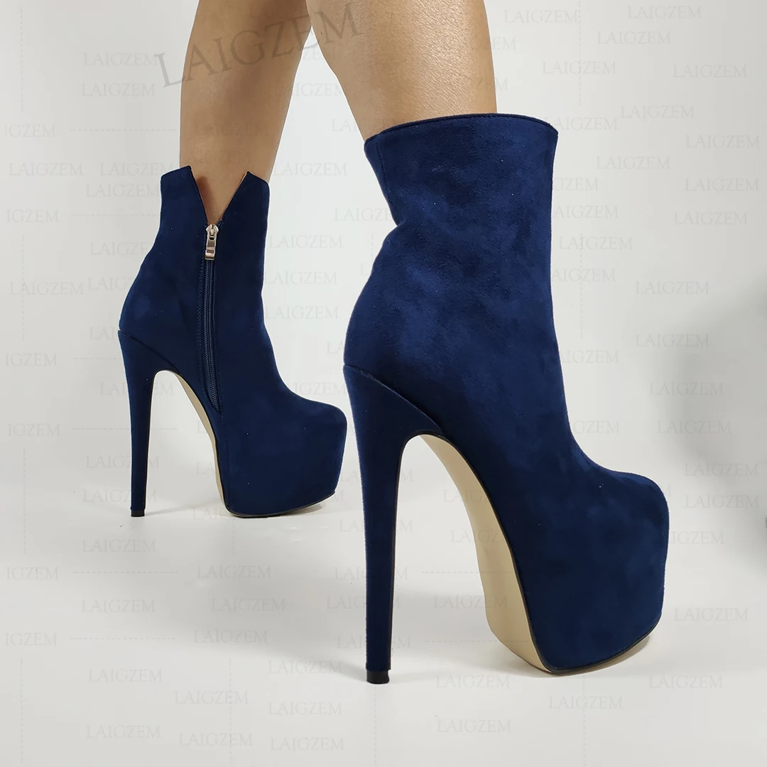 BERZIMER Platform Ankle Platform Boots Faux Suede Side Zip High Heels Short Booties Handmade Shoes Woman Plus Size 41 44 50 52
BERZIMER Platform Ankle Platform Boots Faux Suede Side Zip High Heels Short Booties Handmade Shoes Woman Plus Size 41 44 50 52