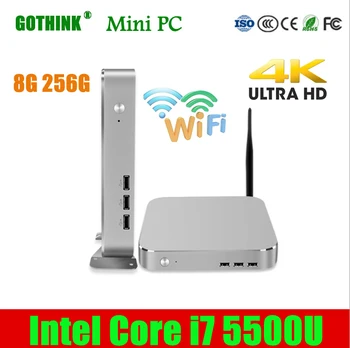 GOTHINK mini pc with WiFi 4K Intel Core i7 5500U 8G 256G Dual-core four-thread 2.4Ghz support WIN7 / 8/10 LINUX pocket pc HDMI
GOTHINK mini pc with WiFi 4K Intel Core i7 5500U 8G 256G Dual-core four-thread 2.4Ghz support WIN7 / 8/10 LINUX pocket pc HDMI
