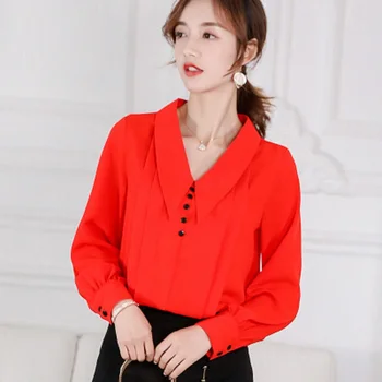 2019 Spring Autumn Shirt Women Chiffon Office Professional Blouses Fashion Casual Lapel Long-sleeved Shirts Ladies Tops Apricot
2019 Spring Autumn Shirt Women Chiffon Office Professional Blouses Fashion Casual Lapel Long-sleeved Shirts Ladies Tops Apricot