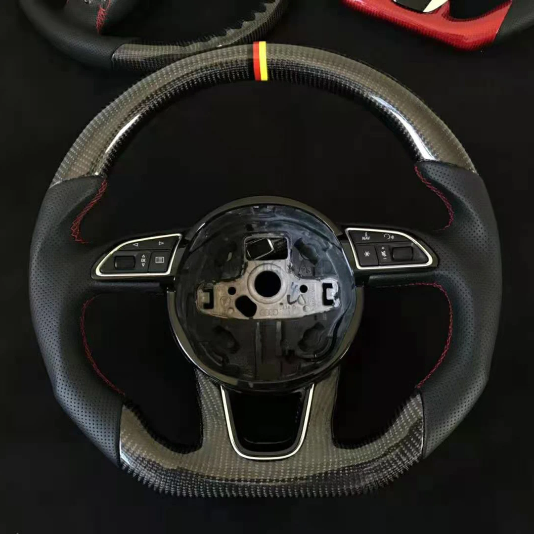 Cuatomized Carbon Fiber Sports Steering Wheel Preforated Leather D-Shape Style for Audi Q3
Cuatomized Carbon Fiber Sports Steering Wheel Preforated Leather D-Shape Style for Audi Q3